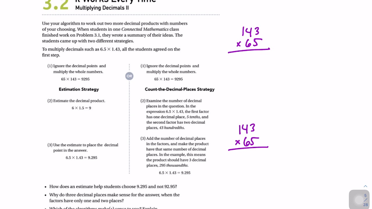 5th Grade - Multiplying Decimals - YouTube