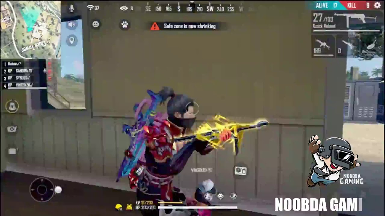 Vinchanzo  Full to Rush Game Play   Garena Free Fire  Noobda gaming  Vinchanzo gameplay