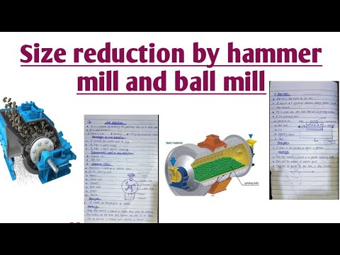 Size reduction l hammer mill 🔨 l ball mill l Urdu lecture l learn with aroosa waheed