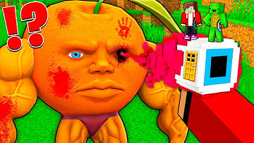 JJ and Mikey Build SECRET BASE Inside a UDIN DIN DIN DUNs EYE in Minecraft Challenge - Maizen