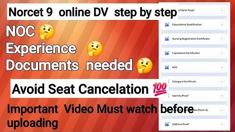 Norcet 9 online Document  upload step by step /  Aiims Norcet Online  Dv #aiimsnorcet2025 #norcet 