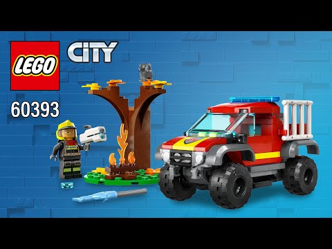 LEGO City 4x4 Fire Engine Rescue Truck Toy Set 60393 