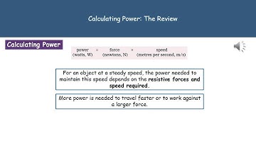 P3 8   Calculating Power Summary Higher Tier
