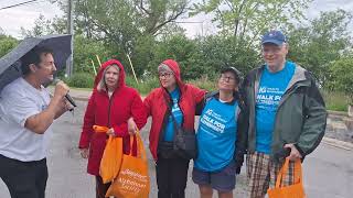 Alzheimer's society York Region walk for charity  2024, Carl Stedmond sings.