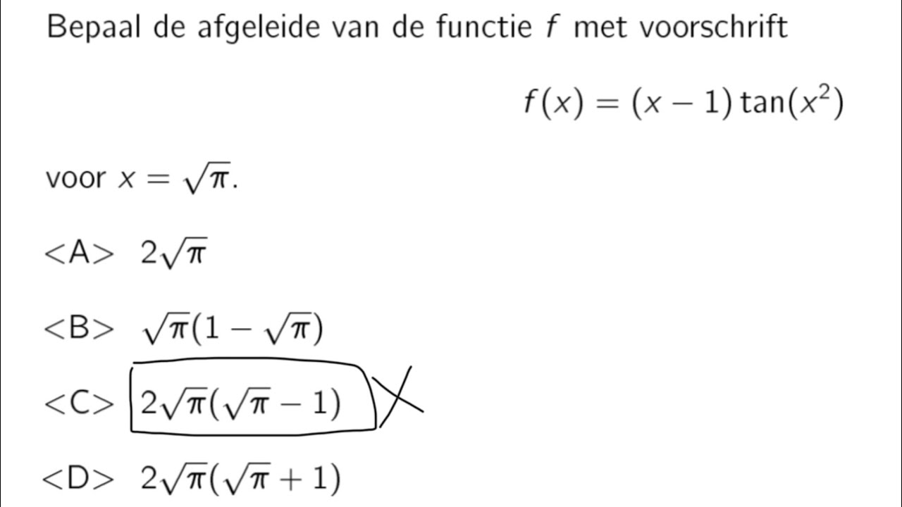 880 Wiskunde vraag 5 2018  Toelatingsproef Arts Vlaanderen