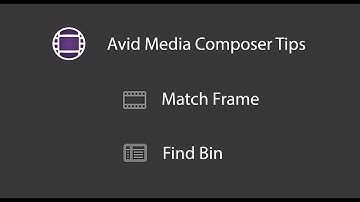 Avid Media Composer Tips - Match Frame and Find Bin