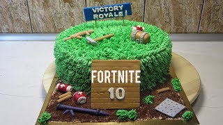 FORTNITE CAKE - HOW TO MAKE FORTNITE BIRTHDAY CAKE! STEP BY STEP