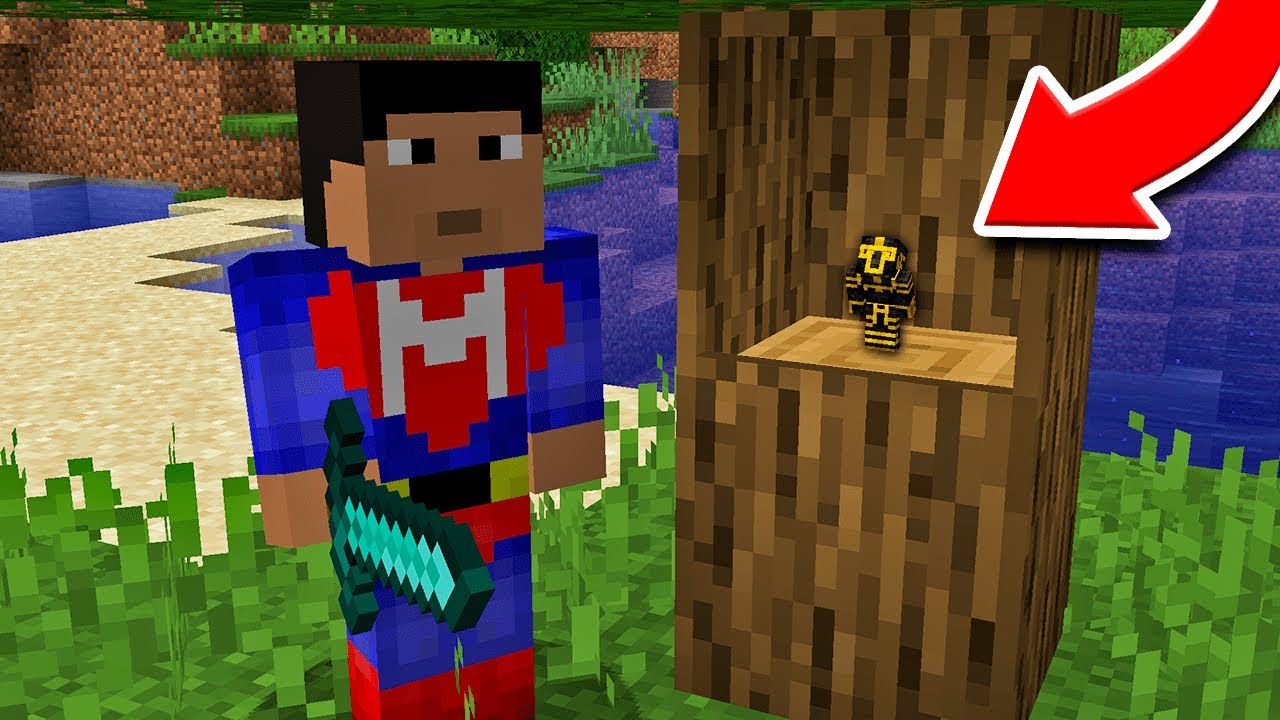 TROLLEO A MI AMIGO CON UN ESCONDITE DENTRO DE UN ÁRBOL EN MINECRAFT 😂🌳