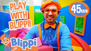 Blippi Visits the Funtastic Playtorium - Learn Shapes and Colours | Educational Videos For Kids