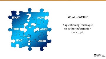 Scoping by Questioning: 5W1H