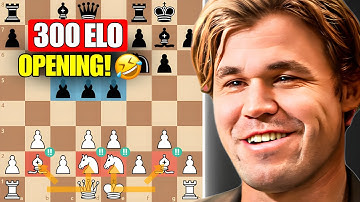 Magnus Carlsen SHOCKS Indian GM w/ 300 Elo Beginner Opening! ("The Hippopotamus!")