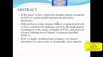 Dynamic Channel Assignment for Wireless Sensor Networks: A Regret Matching Based Approach