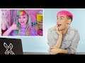 HAIRDRESSER REACTS TO DIY RAINBOW/UNICORN HAIR! |bradmondo