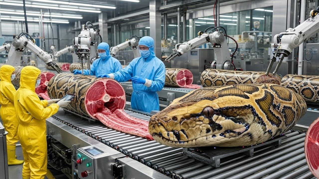 Inside the Modern Snake Meat Factory: The Incredible Process You’ve Never Seen (full process)