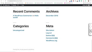 Less than one minute to see in action | Floating links | WordPress plugin