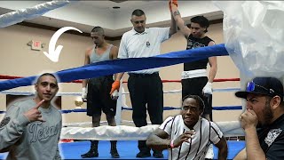 Cocky Boxer gets HUMBLED in his 1st Fight 🥊 | Crazy Knockout 💥| Gold Chain Giveaway