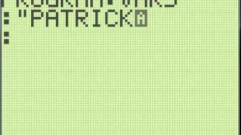 TI-83/84+ Programming - Variables