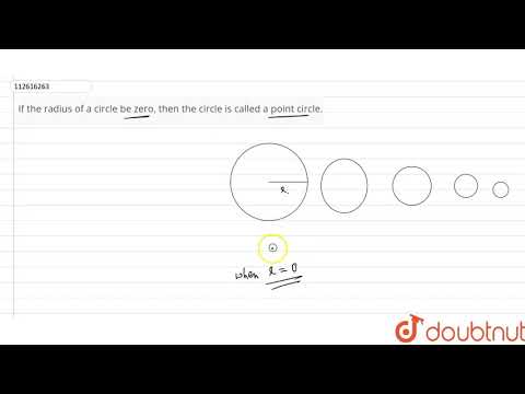 Video: Može li polumjer kružnice biti nula?