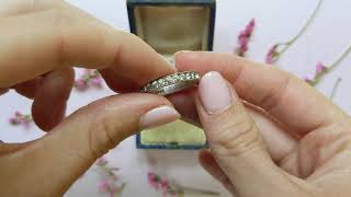 Large Art Deco Diamond Paste Full Eternity Ring  #3744