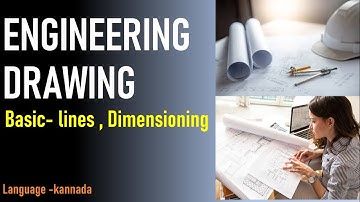 Engineering Drawing , Types of lines , dimension system