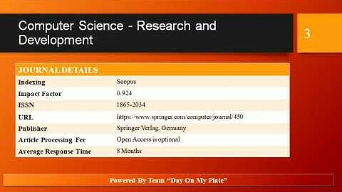 Find Unpaid SCI and SCOPUS Journal Names in Computer Science | Day On My Plate