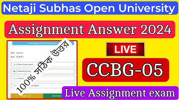 nsou assignment 2024 answers | nsou ccbg-5 assignment answer 2024 | nsou assignment 2024 | CCBG-05