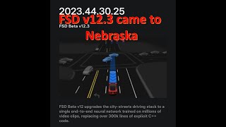 FSD v12.3 came to Nebraska
