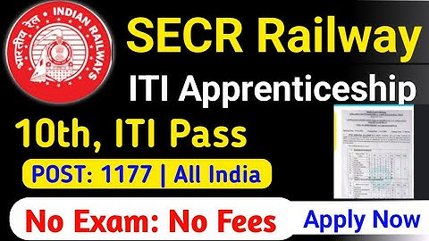 Railway (SECR) Raipur apprentice online form 2024 | SECR apprentice recruitment 2024-25
