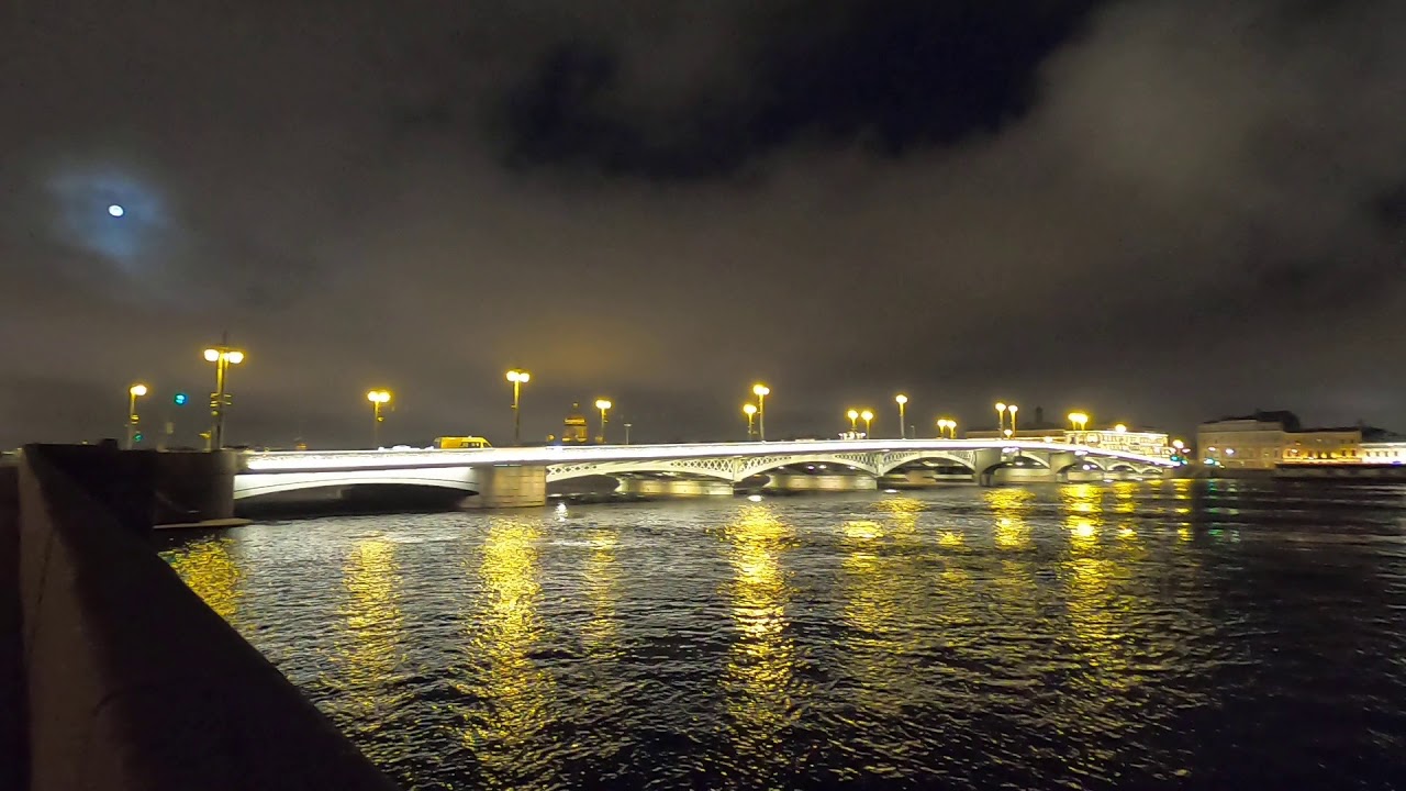 Ночной петербург на машине