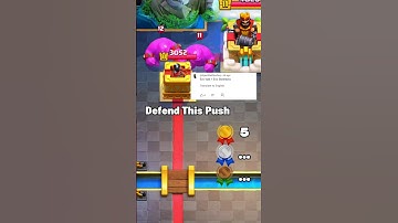 CAN YOU DEFEND THIS IMPOSSIBLE ELIXIR GOLEM PUSH..?? 😵‍💫😳 #clashroyale #shorts