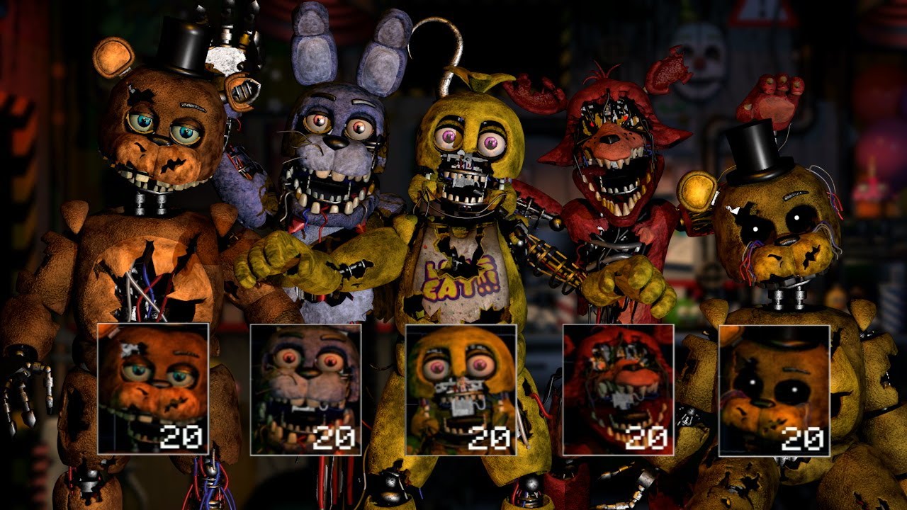 FNaF World: Classic Withered Animatronics Complete! (Mod) 