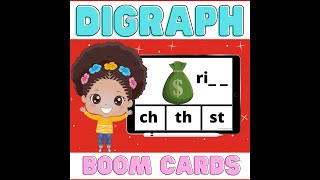 Digraph Match Picture to Sound - Boom Cards