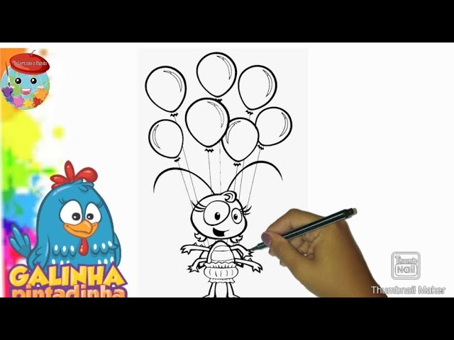 Pintando a Baratinha Galinha Pintadinha com Jogo divertido!