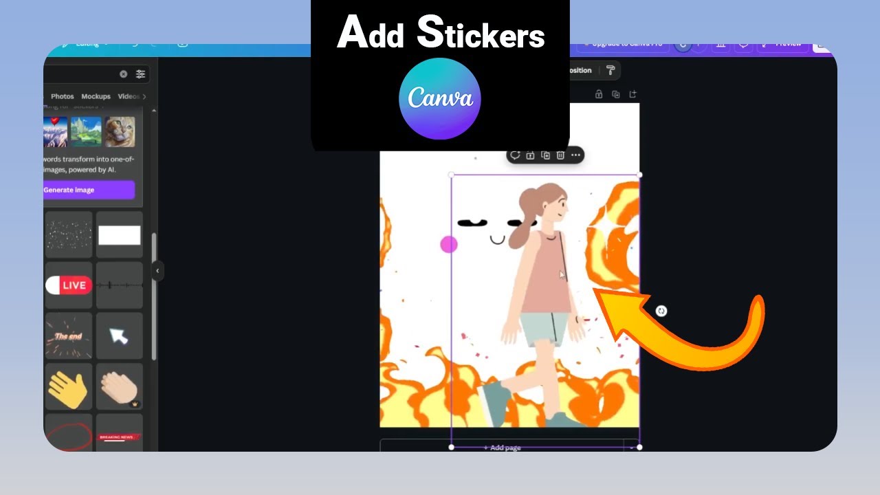How to Add Stickers on Canva [NEW] - YouTube