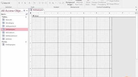 Create a Form in Design View in Access 2016