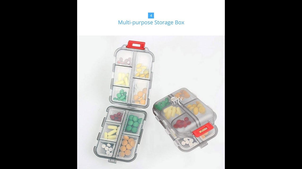Best Tablet Medicine Vitamin Pill Organizer Box for Purse or Pocket