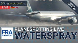 ☔ LIVE Planespotting: Frankfurt Flughafen | Mittwoch 💦 Waterspray Action #livestream