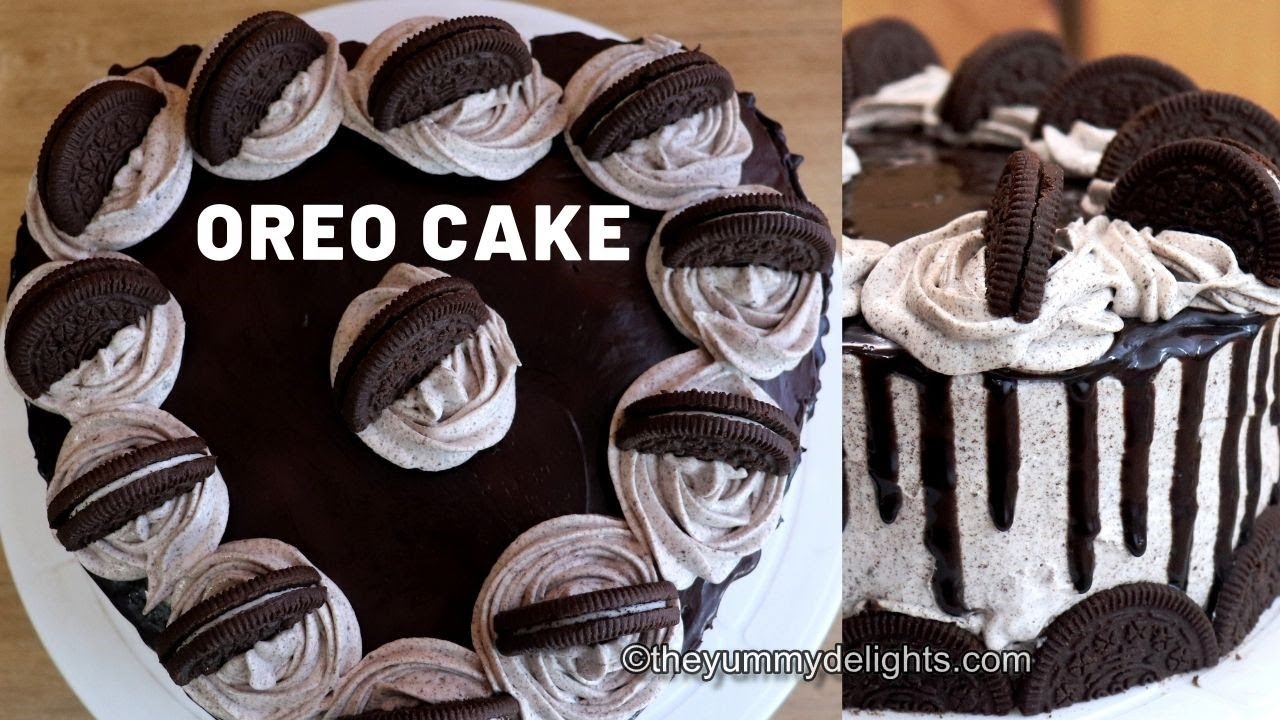 oreo cake | cookies and cream cake | chocolate oreo cake | eggless oreo ...
