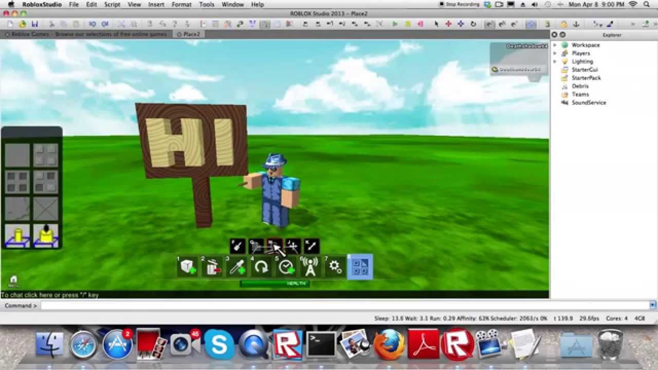 How To Make A Roblox Free Model 2013 Youtube