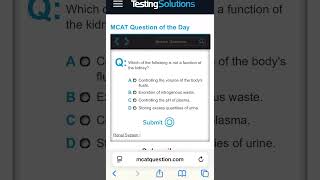 Mcat biology practice question.