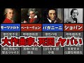 【ゆっくり解説】大作曲家の死因 と病歴・バッハ、モーツァルト、ベートーヴェン、パガニーニ、シューベルト、ショパン