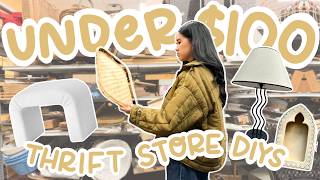 DIY THRIFT STORE HOME DECOR IDEAS! *under $100 budget at 3 different stores!*