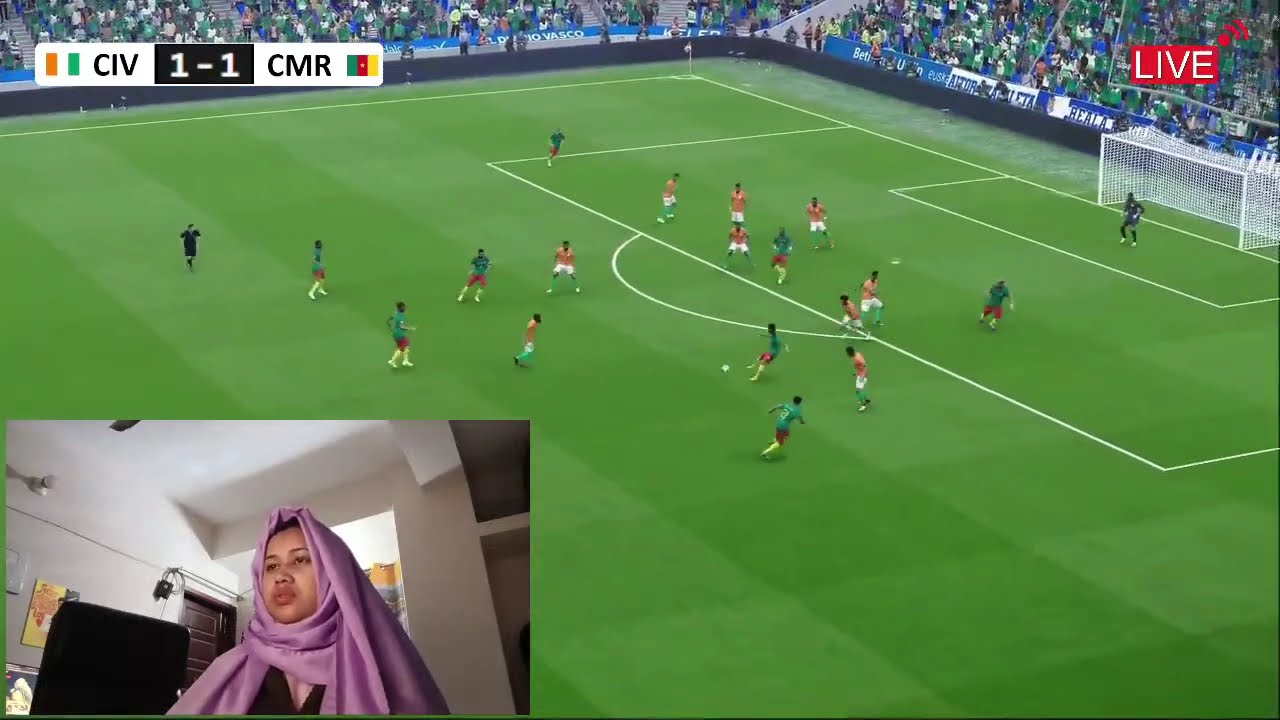 🔴Cameroon vs Cote D'Ivoire Live I CAF Africa Cup of Nations 2025 Full Match I PES 21 Simulation