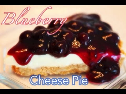 Simple, Smooth NO BAKE CHEESECAKE with Blueberries