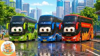 Bis Melaju Brum Brum Brum 🚌😆 - Lagu Anak Balita Animasi 3D Lucu | Roda Roda Bus Berputar