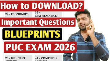 How to score 95+ in PUC? | 2nd PUC Important Questions 2026 | 2nd PUC Blueprint 2026