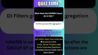 Having Clause In SQL Tutorial and Interview Questions and Answers