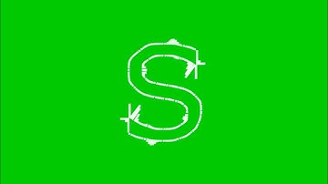 Alphabet S  Audio spectrum visualizer with white bars hd video | green screen