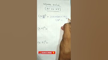 Square trick (21to29) | maths shorts #shorts #ytshorts  #mathematics