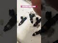 Engine running rough #blocked injectors #ford Escape injectors
